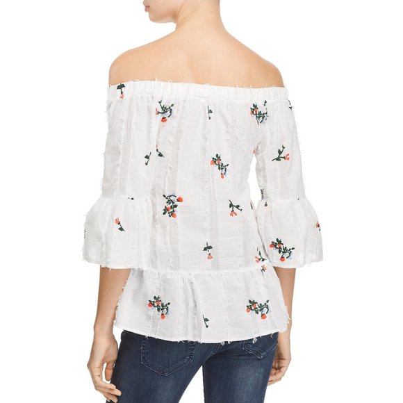 NWT RED HAUTE EMBROIDERED OFF-THE-SHOULDER TOP - medium - Picture 2 of 7